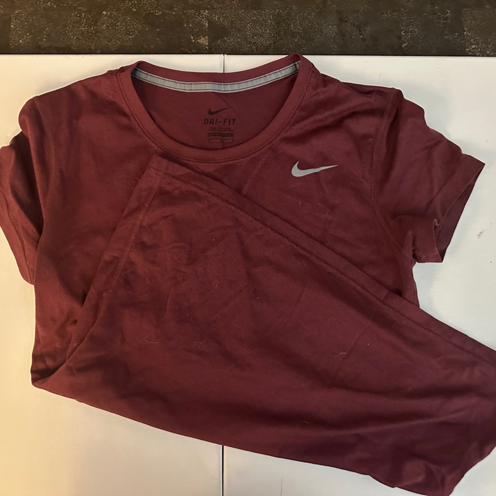 Nike Burgundy Dri-FIT Tee